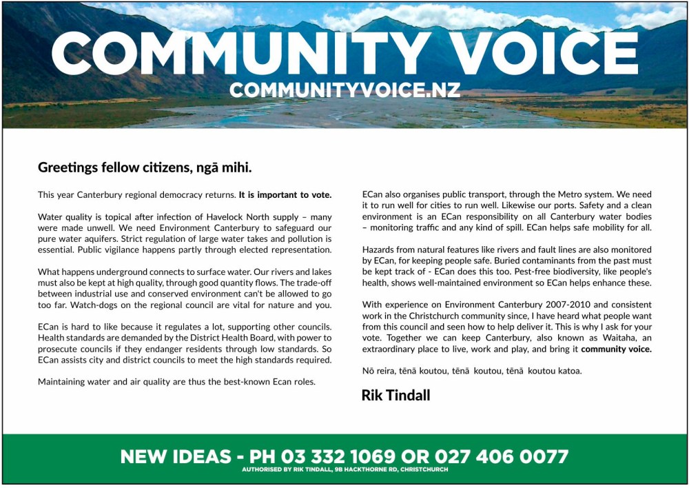 J024123 - Rik Tindall A5 Election Leaflets 2016